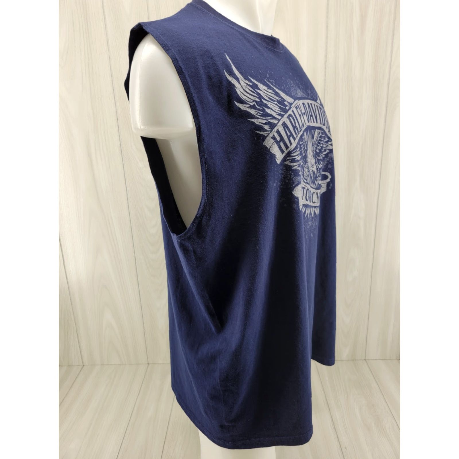 Harley Davidson Harley-Davidson Men T-Shirt Blue Tank Top Graphic Jamestown California XL Shirt Men Regular Size XL Blue Harley-Davidson Logo Graphic Print Size US XL / EU 56 / 4 - 3 Thumbnail