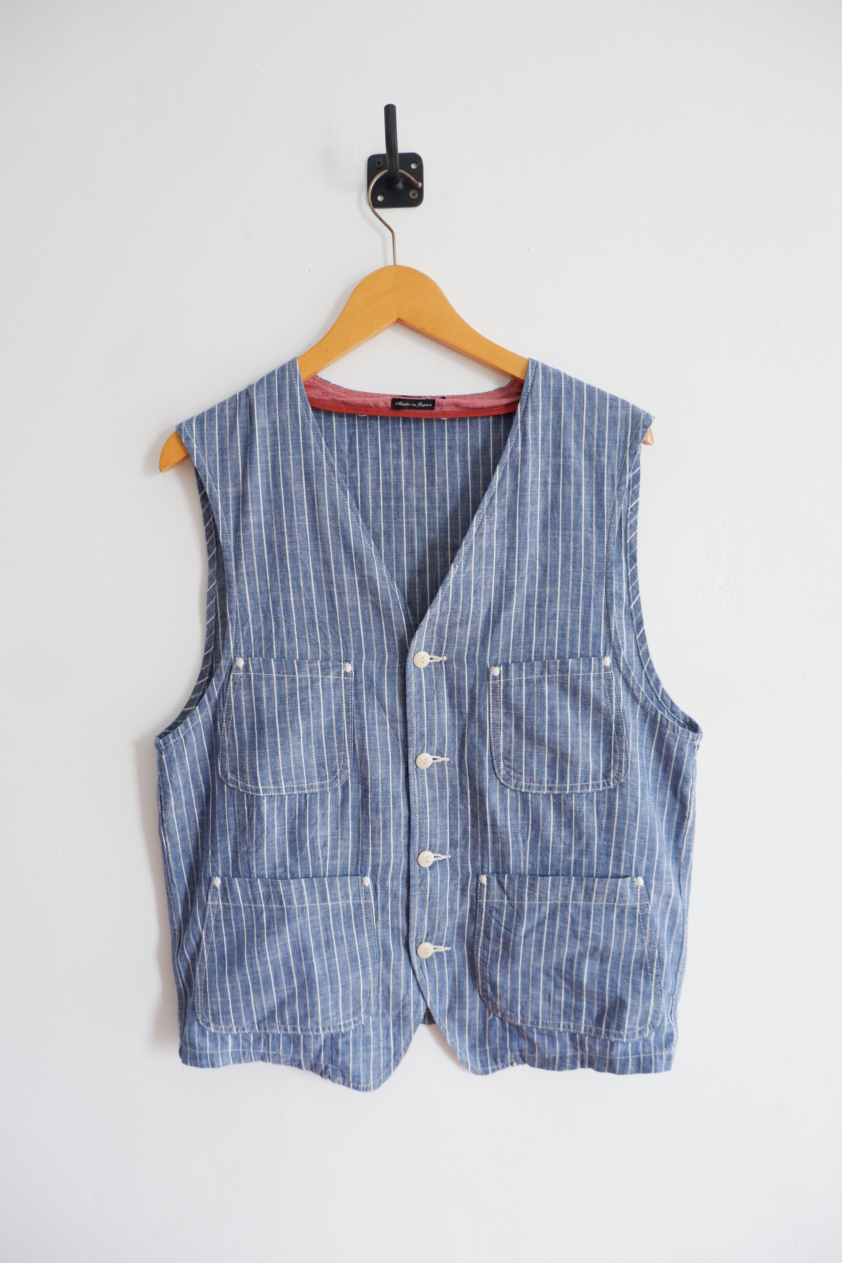 Sunny Sports Vintage Sunny Sports Hickory Chambray Vest Size US L / EU 52-54 / 3 - 1 Thumbnail