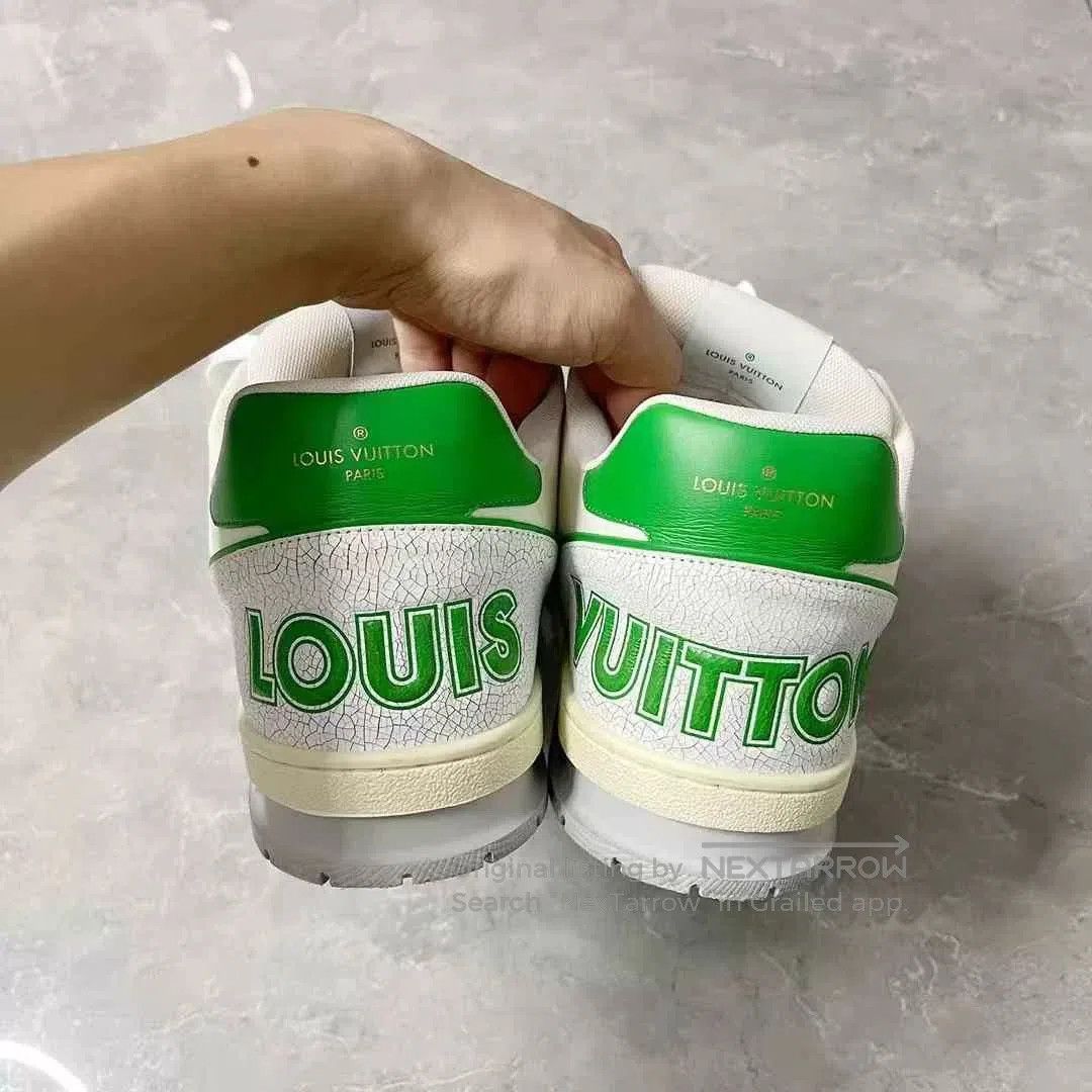 Louis Vuitton Louis Vuitton LV White Green Velcro Trainer. Size US 10 / EU 43 - 4 Thumbnail