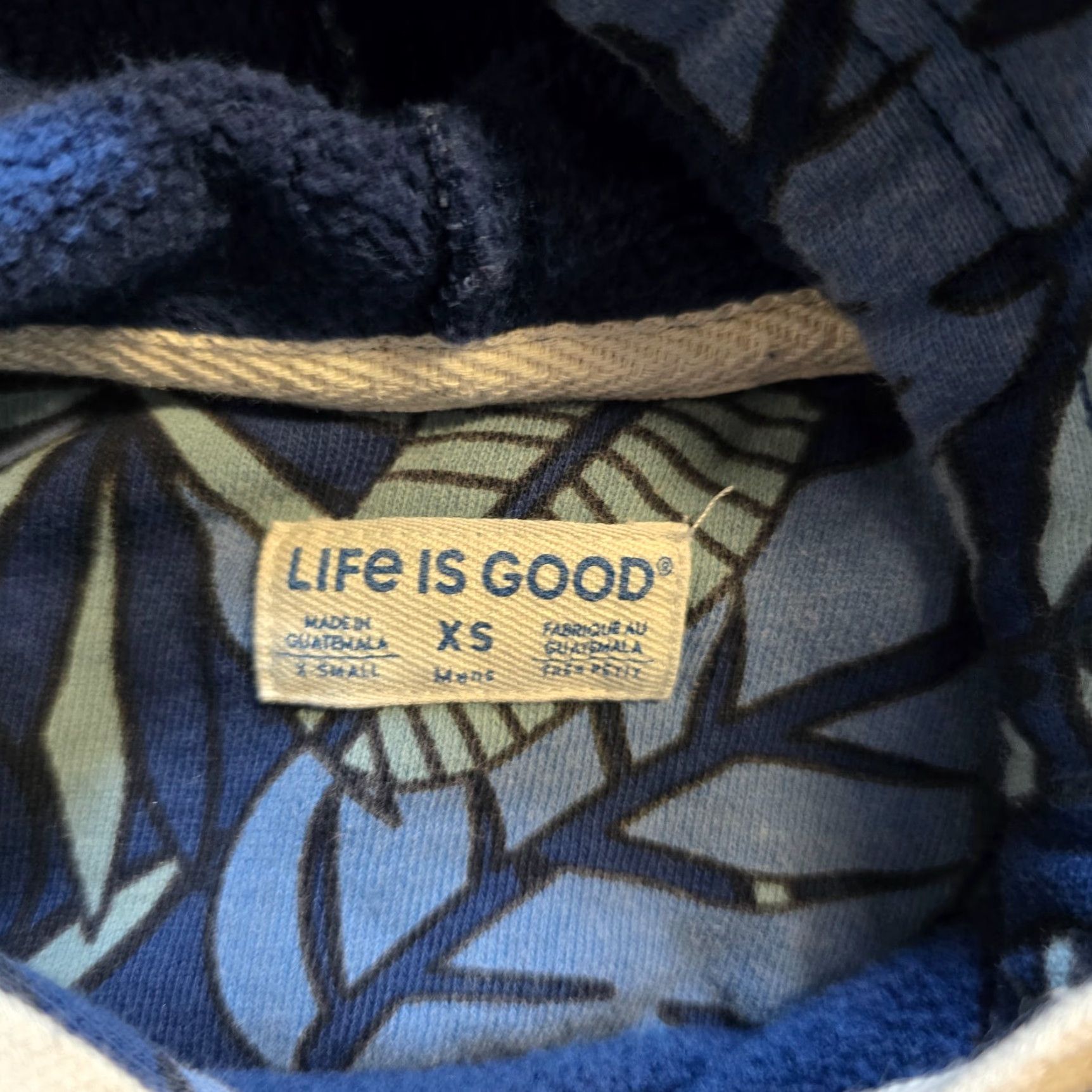 Life is Good Life Is Good Hoodie Womens XS Blue Floral Tropical Pockets Casual Sweater Size XS / US 0-2 / IT 36-38 - 4 Thumbnail