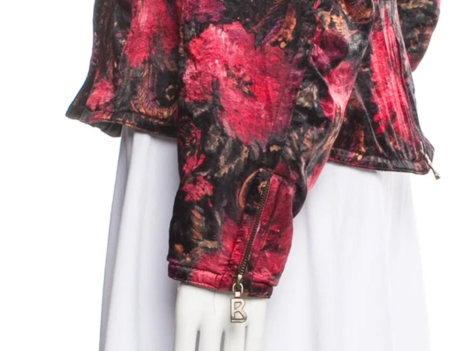 Bogner Bogner Floral Print Biker Jacket Size: XL Size XL / US 12-14 / IT 48-50 - 4 Thumbnail