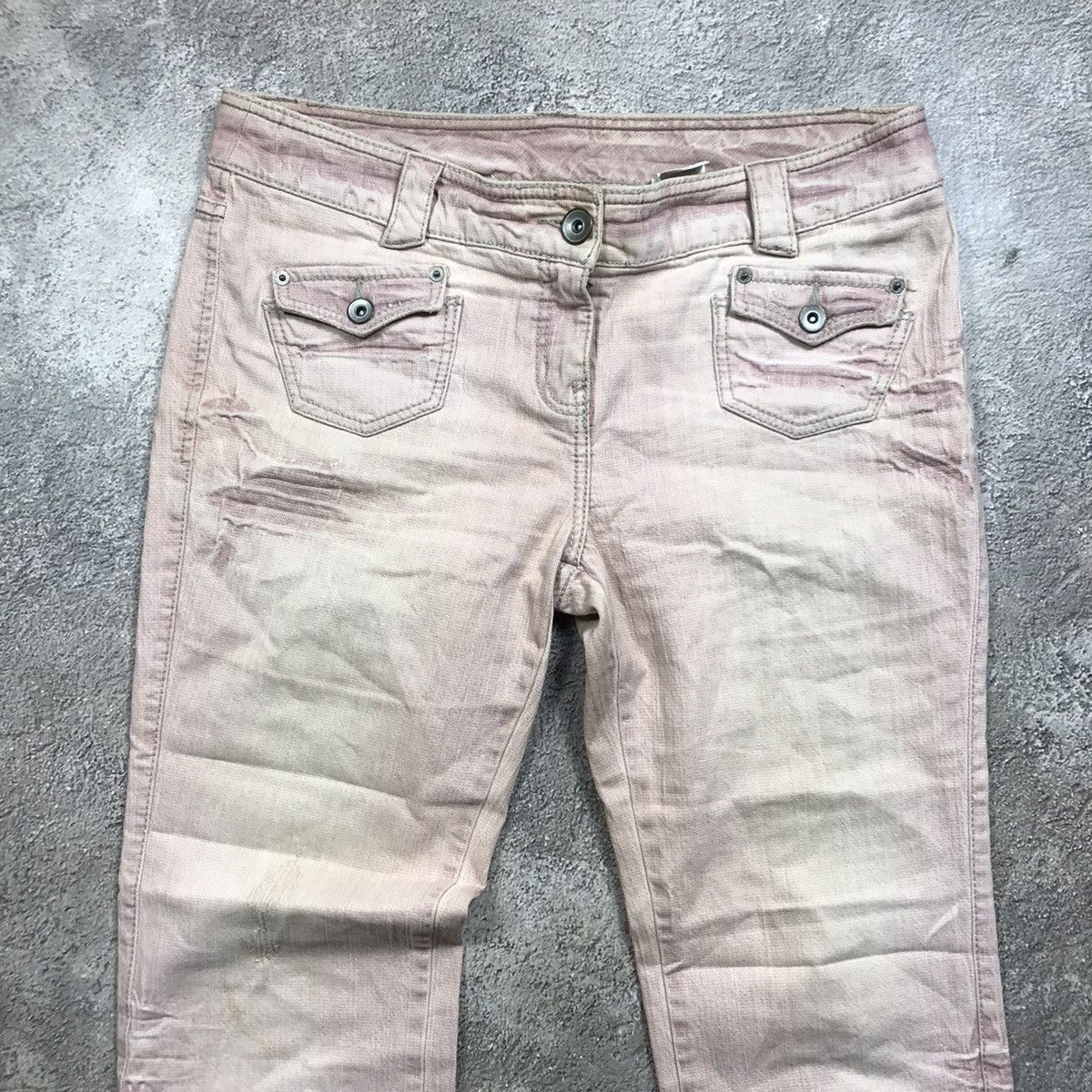 Vintage Vintage 90s Distressed Baggy Jeans Grunge Thrashed Dark 31 Size 31" - 4 Thumbnail