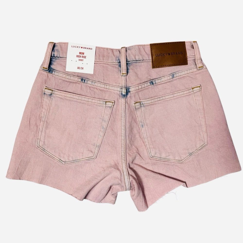 Lucky Brand NWT New Lucky Brand Cut-Hem High-Rise Denim Mom Shorts Size Size 24" / US 00 / IT 34 - 4 Thumbnail