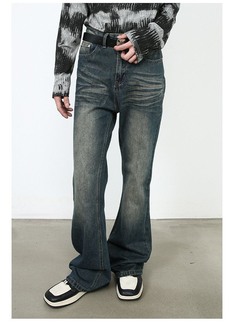 Japanese Brand × Jean Japanese retro distressed all-match casual flared jeans Size US 32 / EU 48 - 3 Thumbnail