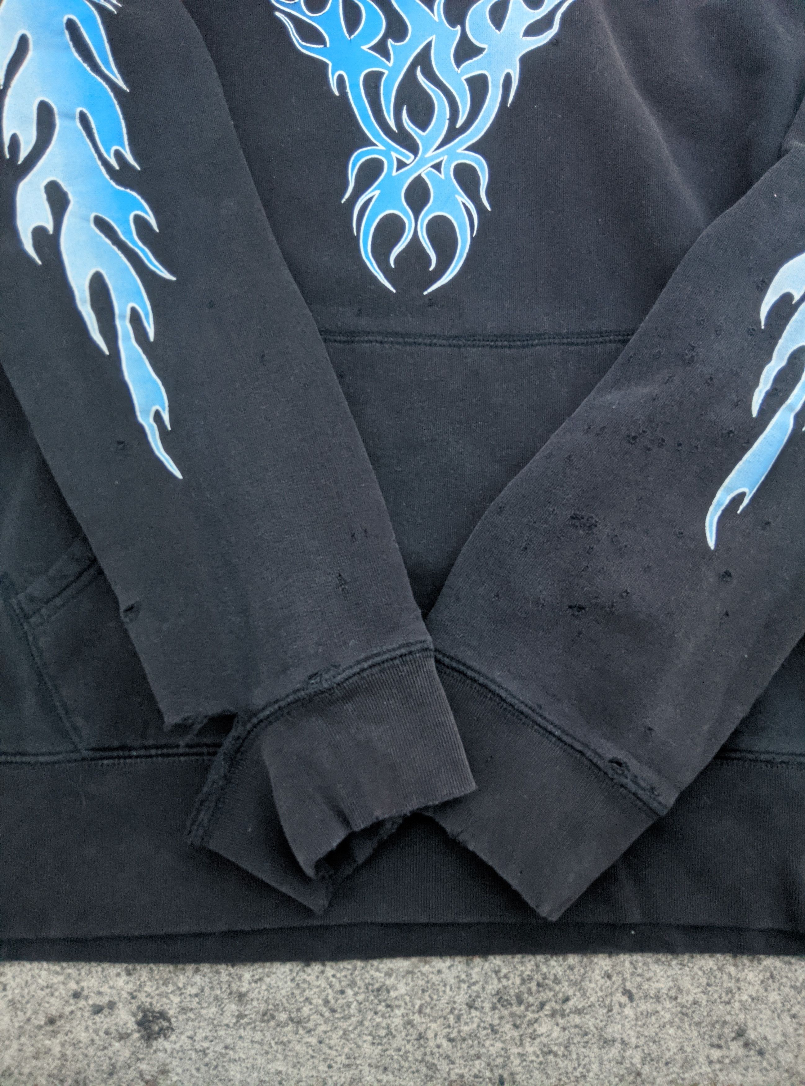 Harley Davidson Distressed type jnco affliction Harley davidson flames hood Size US L / EU 52-54 / 3 - 6 Thumbnail