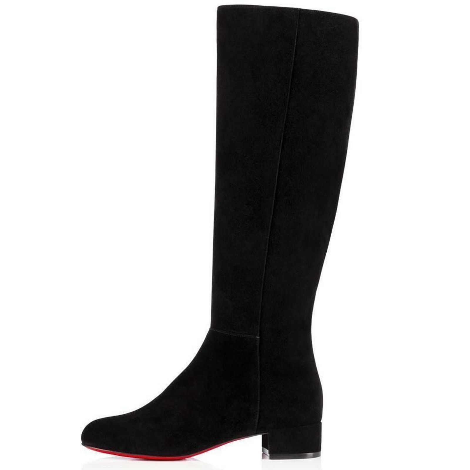 Christian Louboutin Christian Louboutin Liliboot 30 Black Suede Zipper Zip Knee Size US 4.5 / IT 34.5 - 5 Thumbnail
