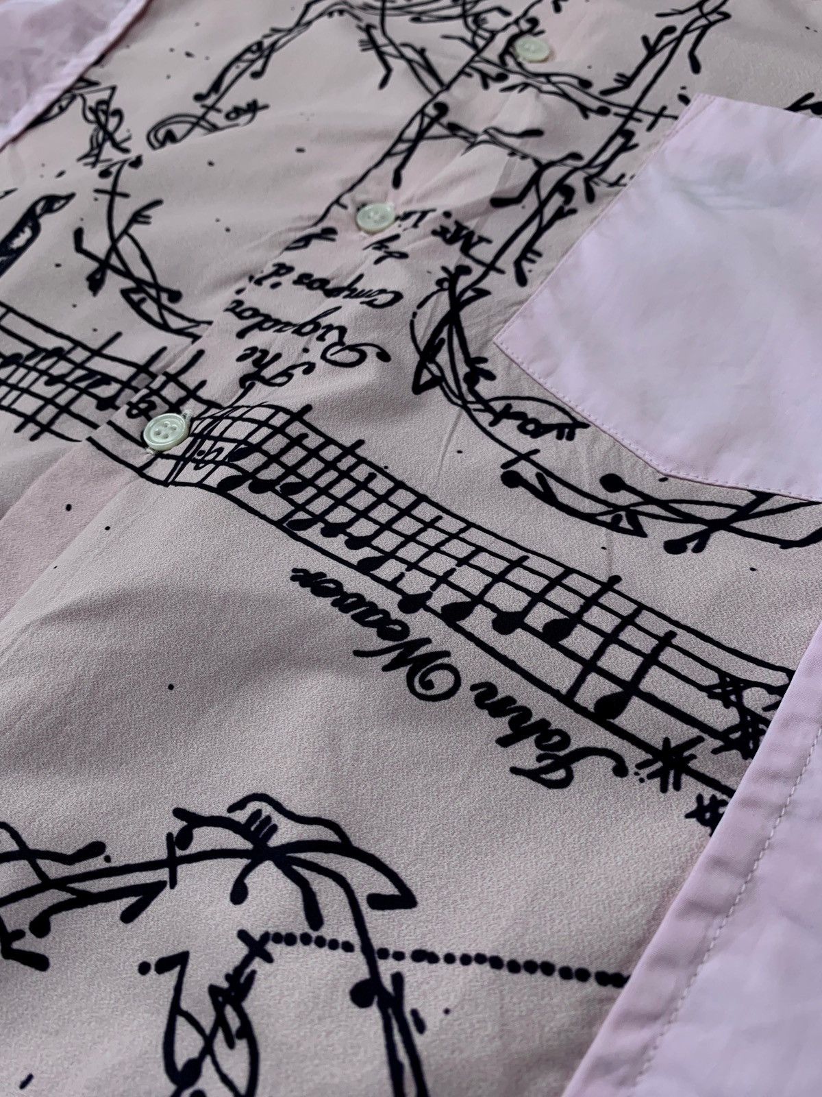 Comme des Garcons Homme Deux Patchworked Graphic Shirt Size US M / EU 48-50 / 2 - 5 Thumbnail