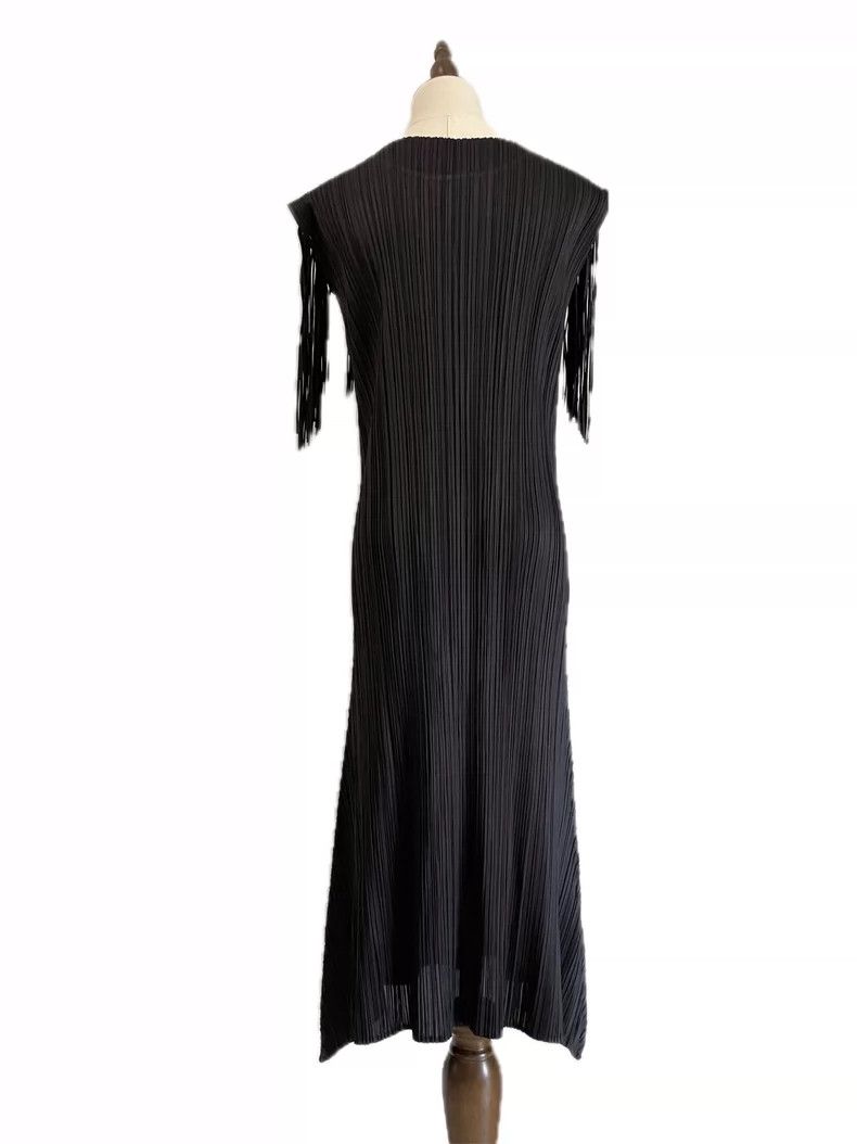 Issey Miyake Issey Miyake size:2 Black tassel dress Size XS / US 0-2 / IT 36-38 - 4 Thumbnail