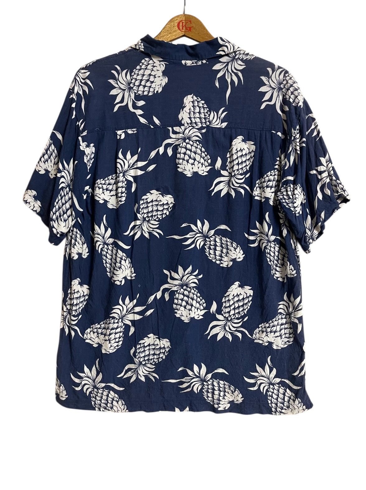 Vintage Vintage Hawaiian Shirt Indigo Blue Rayon L Rockabilly Size US L / EU 52-54 / 3 - 6 Thumbnail