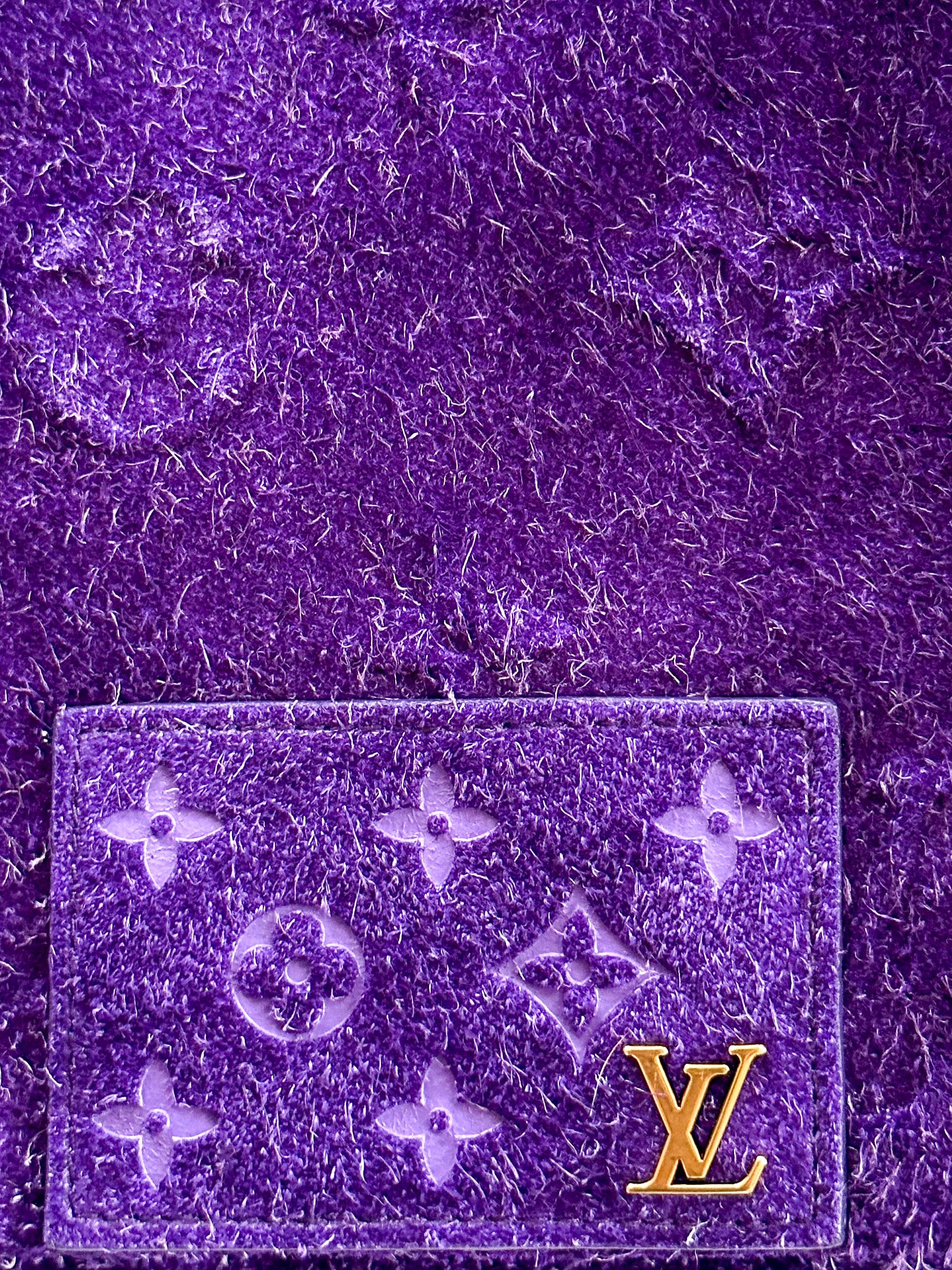 Louis Vuitton Louis Vuitton Purple Embossed Monogram Suede Workwear Jacket Size US XXL / EU 58 / 5 - 4 Thumbnail