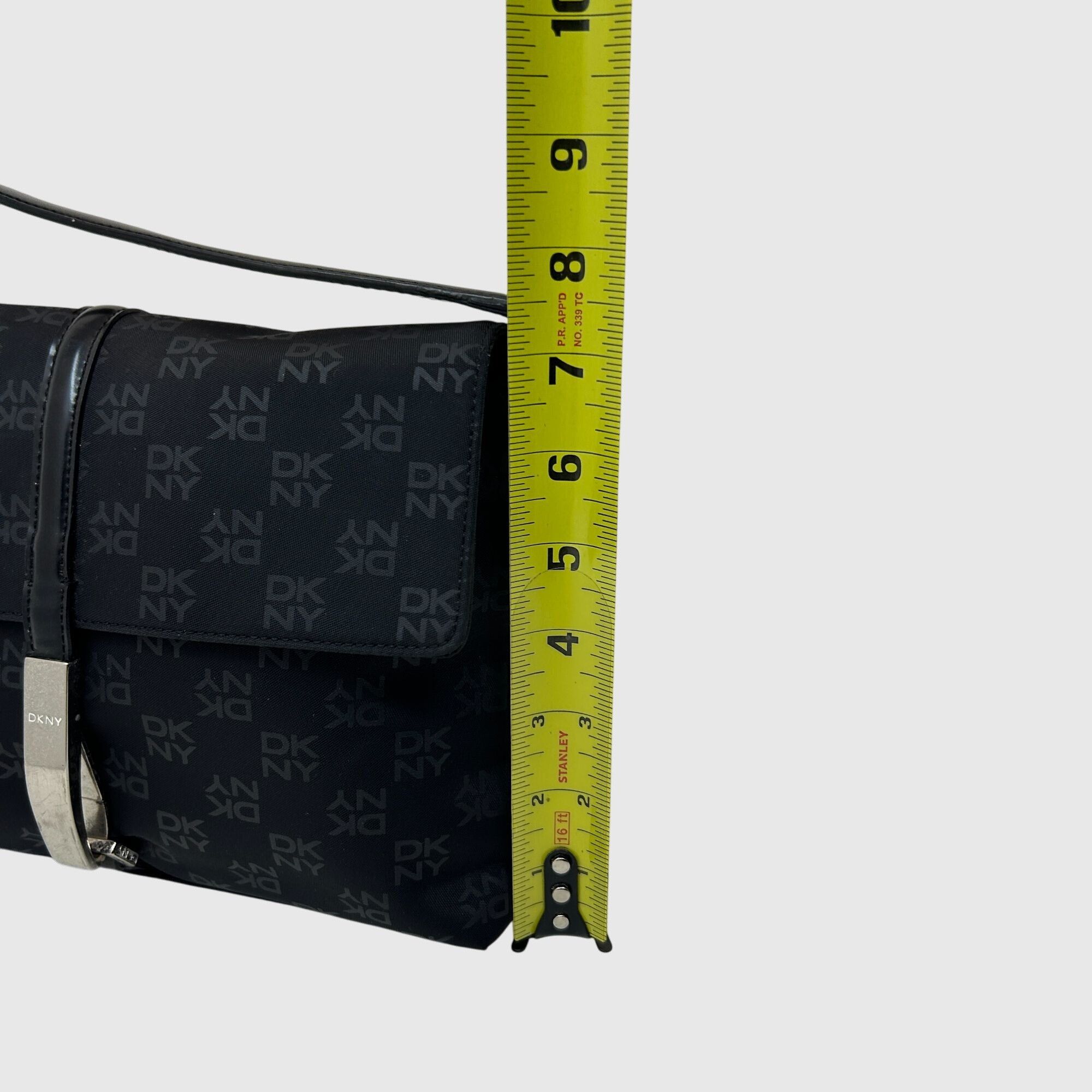 DKNY VINTAGE Y2K DKNY LOGO Baguette Bag Black Shoulder Bag Purse Size ONE SIZE - 7 Thumbnail
