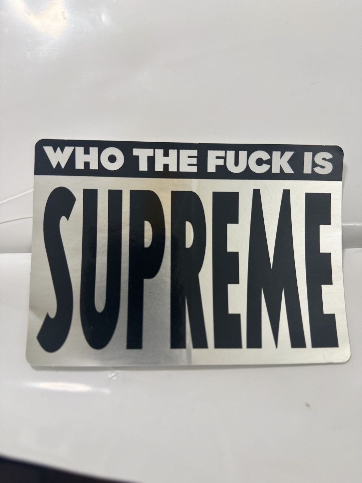 Supreme Supreme WHO THE F IS SUPREME Sticker Size ONE SIZE - 1 Preview
