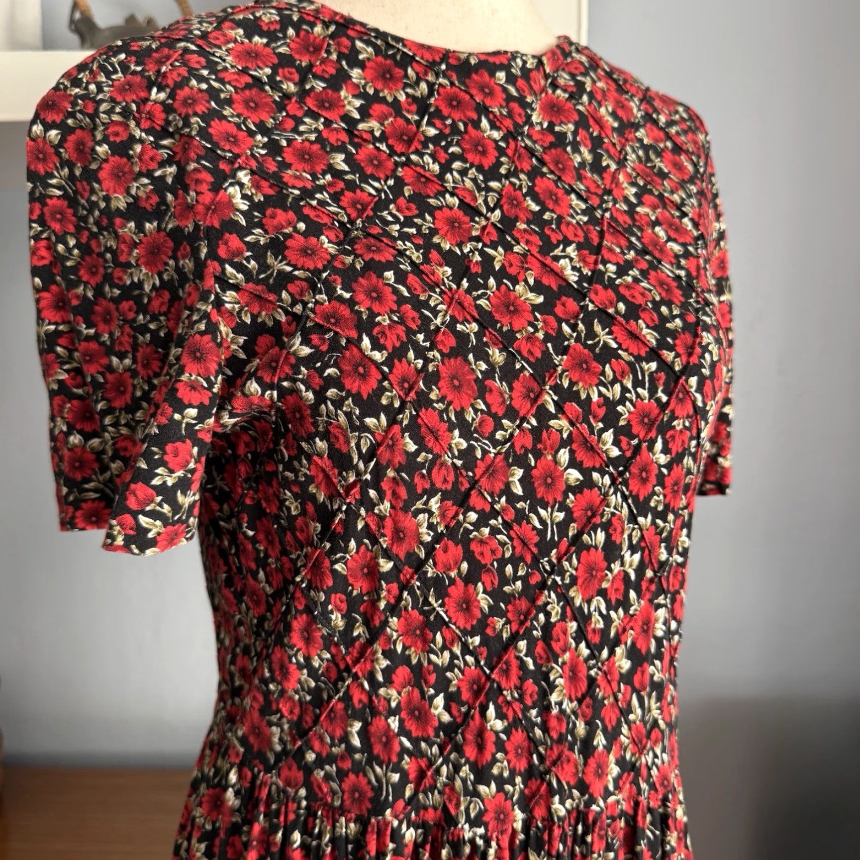 Vintage VINTAGE Betsy Lauren Maxi Dress 90s Floral Prairie Fairy Grunge Cottage 6P Womens Size M / US 6-8 / IT 42-44 - 4 Thumbnail