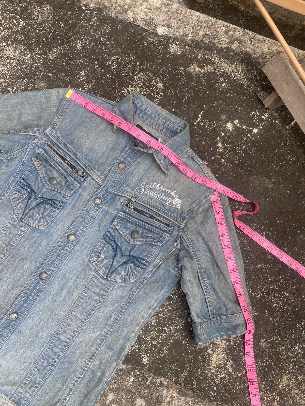 If Six Was Nine Vintage In The Attic Seditionaries Denim Shirt Size M / US 6-8 / IT 42-44 - 12 Thumbnail