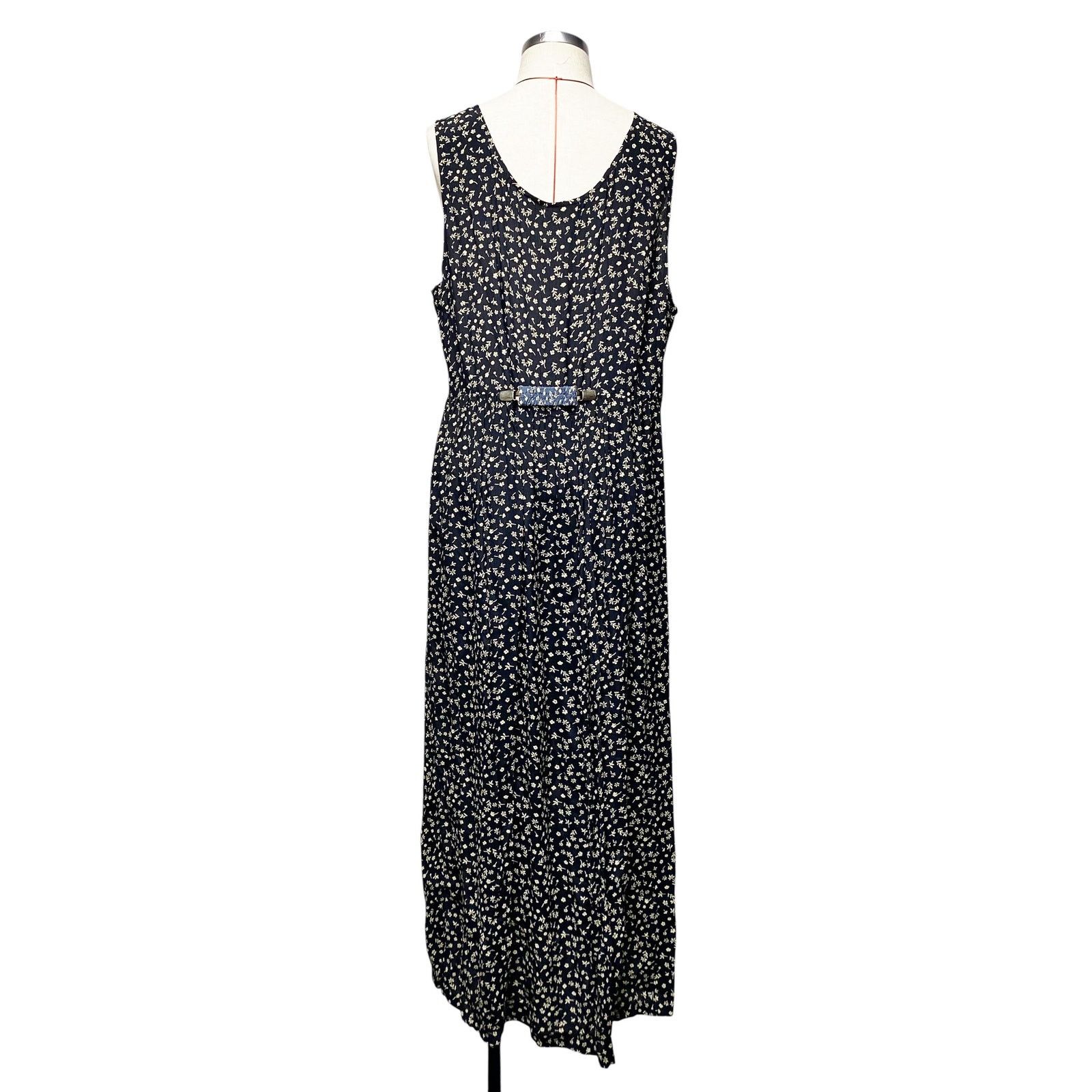 Vintage Vintage Putumayo Floral 90s Boho Pocket Button Long Dress Size L / US 10 / IT 46 - 5 Thumbnail