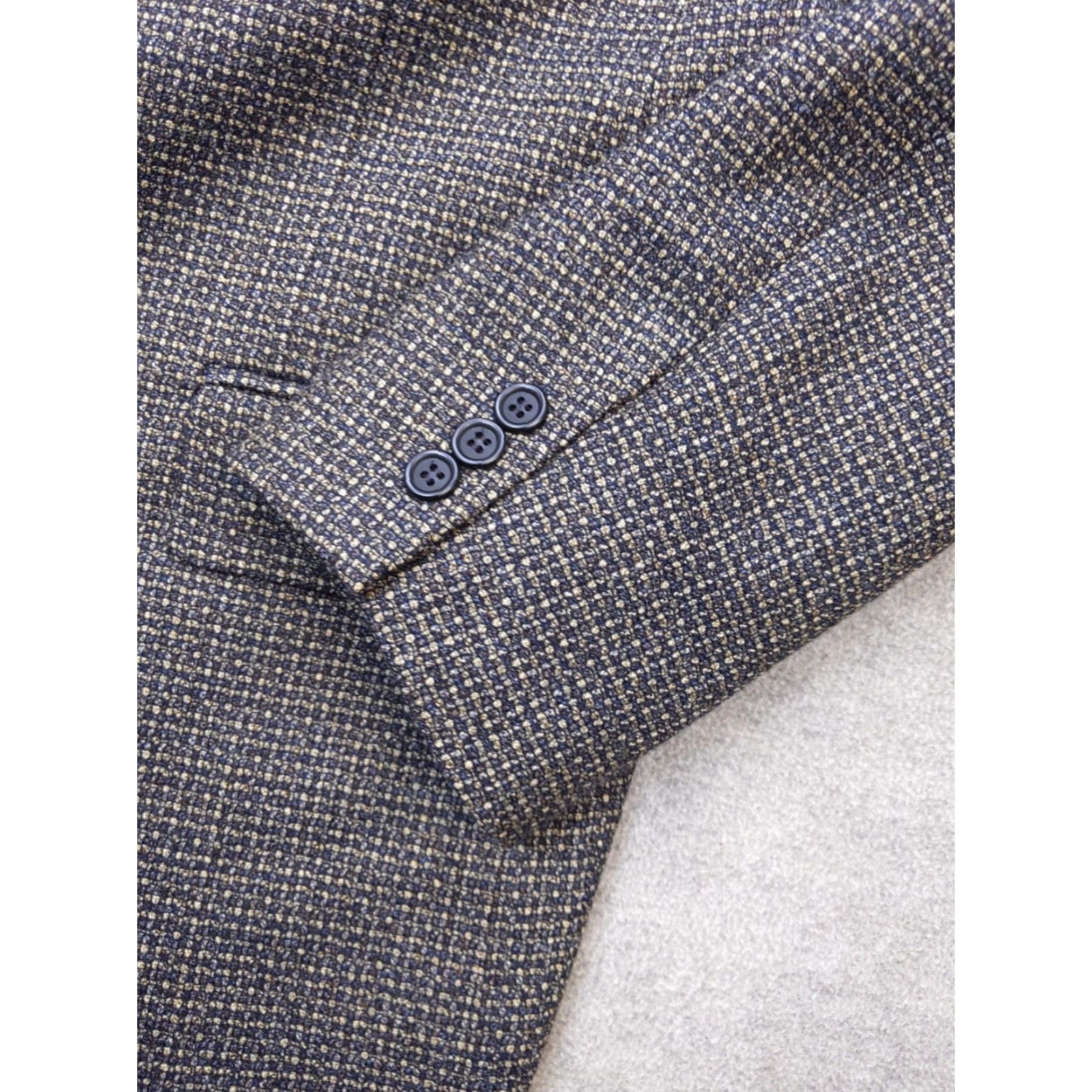 Vintage VINTAGE Daniel Hechter Blazer Mens 44XL Gray Wool Check Tweed Sport Coat Jacket Size 44R - 2 Thumbnail