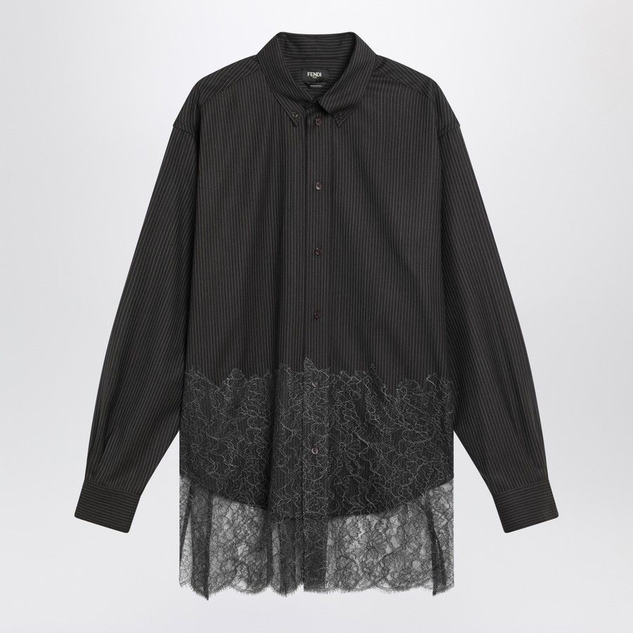 Fendi o1d2blof0226 Wool Shirt in Brown Size US L / EU 52-54 / 3 - 1 Thumbnail