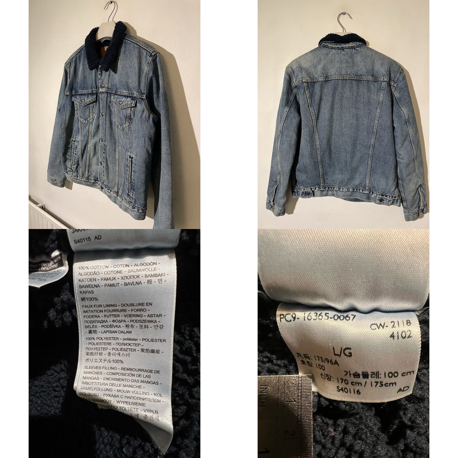 Levi's Levi’s Premium Trucker Jacket L Mens Blue Denim 48 in 2018 BigE Sherpa Fleece Vintage 90s Hipster Classic Outdoor Winter Autumn Spring jacket Size US L / EU 52-54 / 3 - 10 Thumbnail
