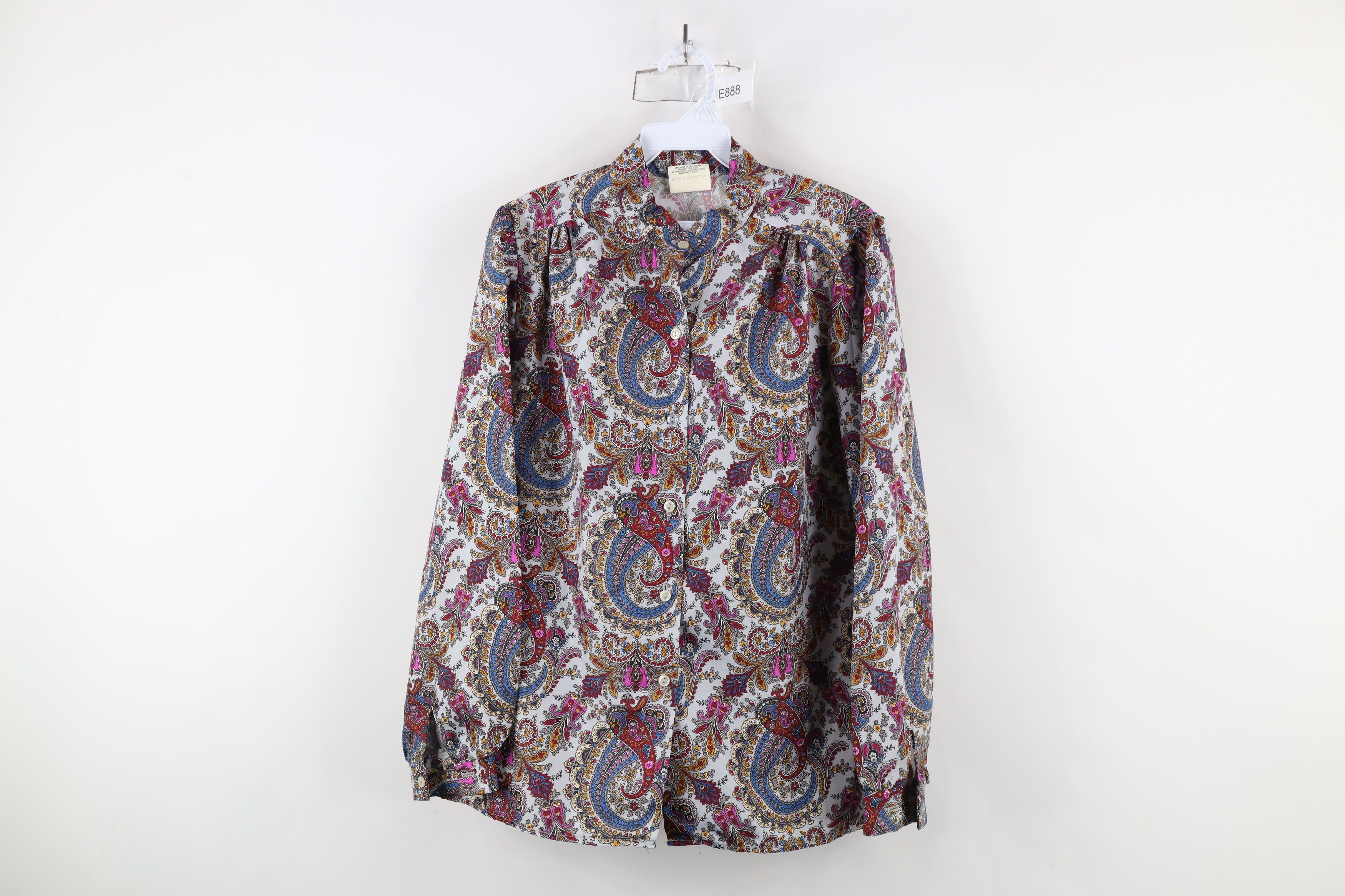 Vintage Vintage 70s Mid Century Modern MCM Paisley Button Shirt USA Size S / US 4 / IT 40 - 1 Thumbnail