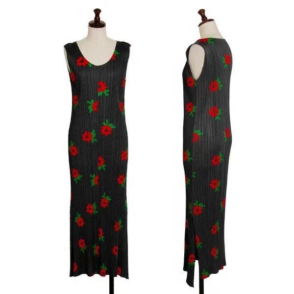 Issey Miyake issey miyake size:2 Little Red Flower pleated sleeveless d Size XXS / US 00 / IT 34 - 1 Thumbnail