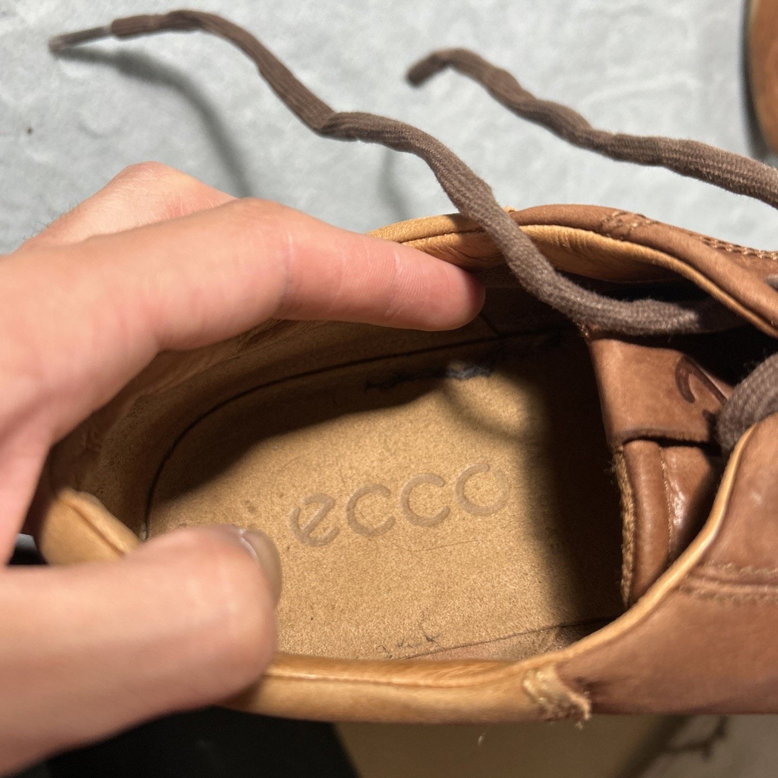 Ecco Ecco 7 Mens 10 US 46 EU Gray Nubuck Shoes Sneakers Preppy Size US 10 / EU 43 - 7 Thumbnail