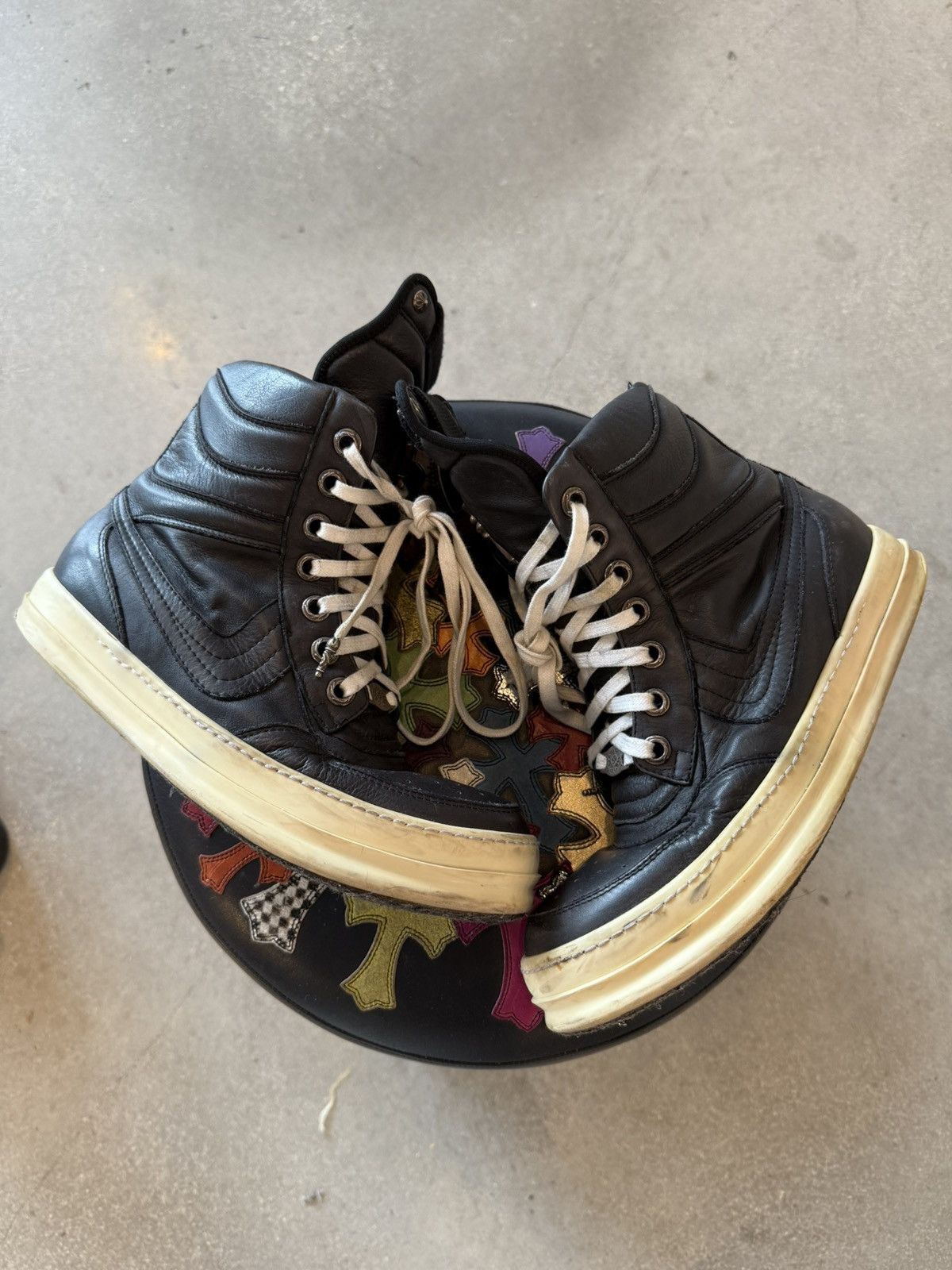Chrome Hearts × Rick Owens CHROME HEARTS X RICK OWENS DUNKS Size US 9.5 / EU 42-43 - 2 Thumbnail