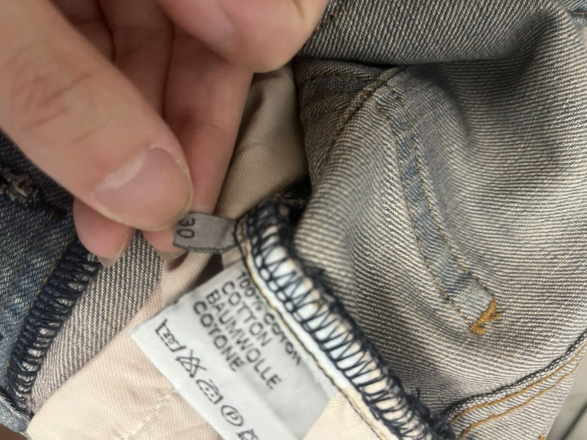 Dior × Hedi Slimane DIOR HOMME LUSTER BLEU CLAIR WAXED DENIM - SS04 "STRIP" Size US 30 / EU 46 - 8 Thumbnail