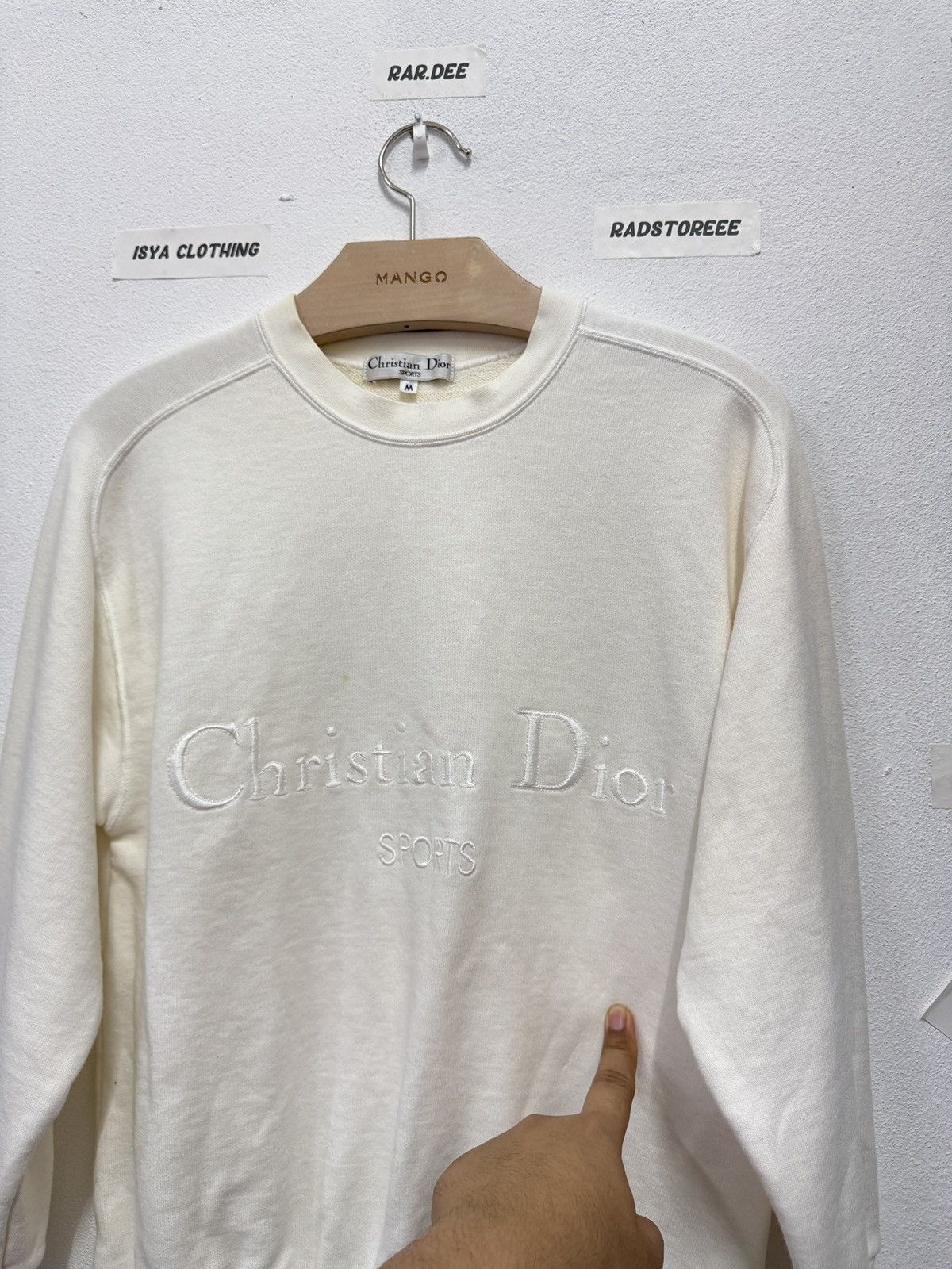 Christian Dior Monsieur Christian Dior Sport Sweatshirt Cream Size US M / EU 48-50 / 2 - 5 Thumbnail