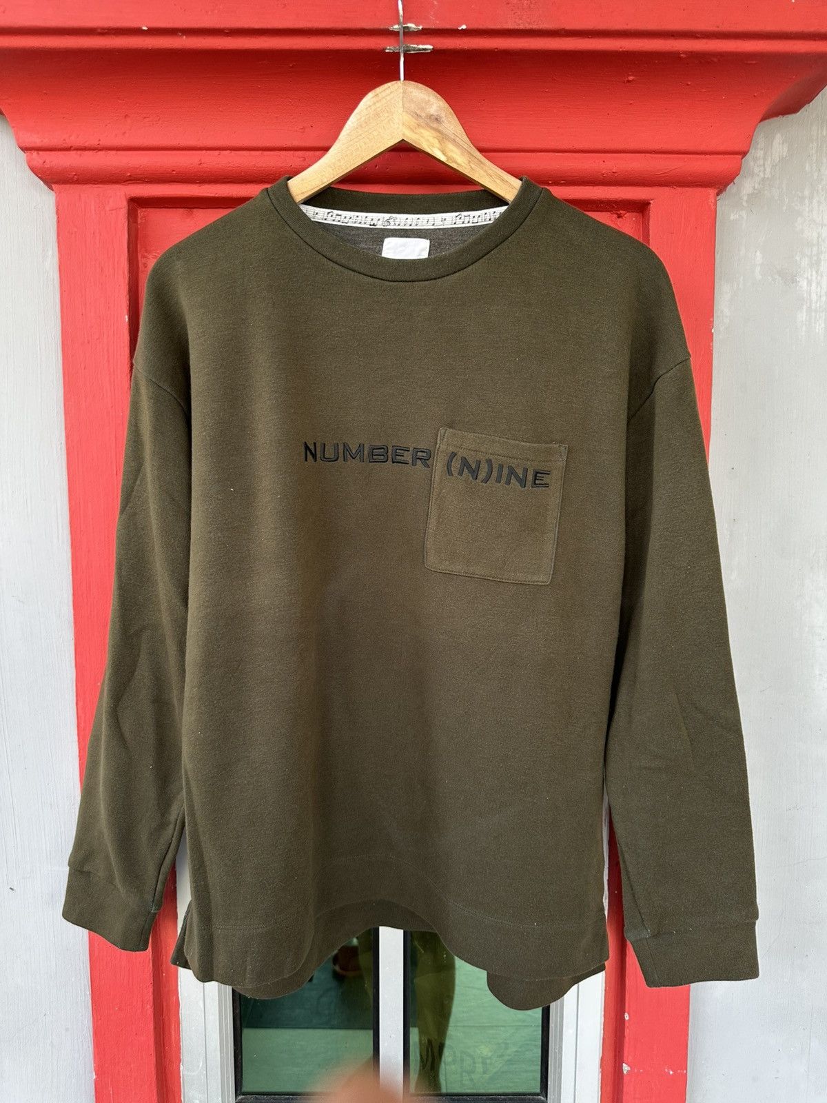 Number (N)ine Number (N)ine Spellout Embroidered Pocket Sweatshirt Size US L / EU 52-54 / 3 - 1 Thumbnail