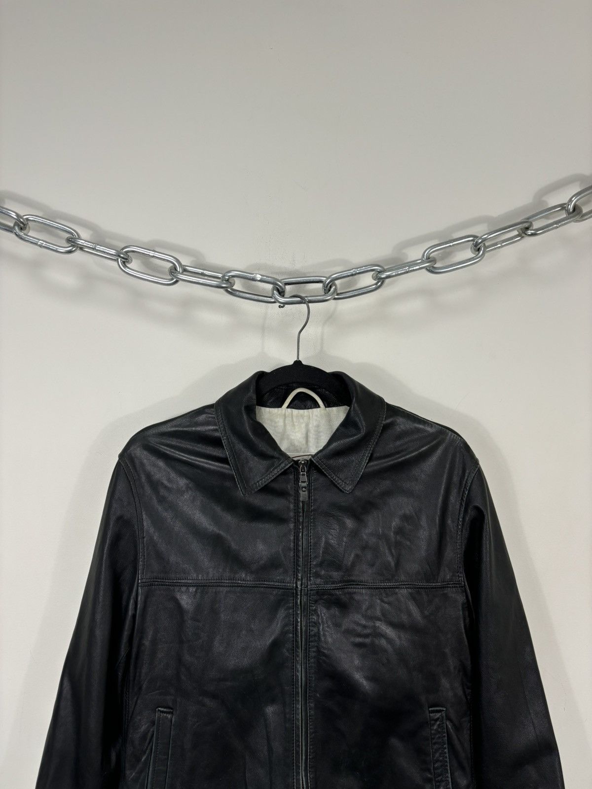 Gimo's Gimo’s Vintage Men’s Black Full Zip Italian Leather Jacket Size US S / EU 44-46 / 1 - 4 Thumbnail