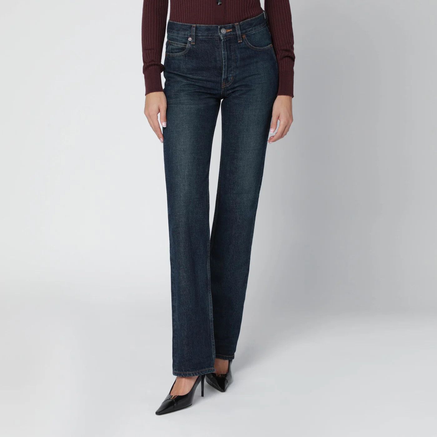 Saint Laurent Paris o1d2blof0526 Indigo Denim Jeans in Blue Size 27" / US 4 / IT 40 - 1 Thumbnail