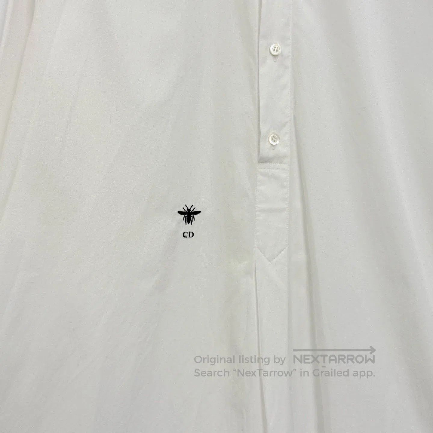 Dior Dior Small Bee Embroidery White Shirt. Size US XXS / EU 40 - 2 Thumbnail