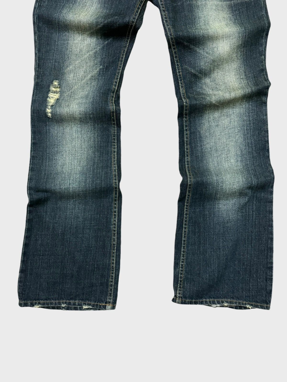 Japanese Brand Root Three Japan Muddy Wash Flared Denim Pants Size US 33 - 6 Thumbnail