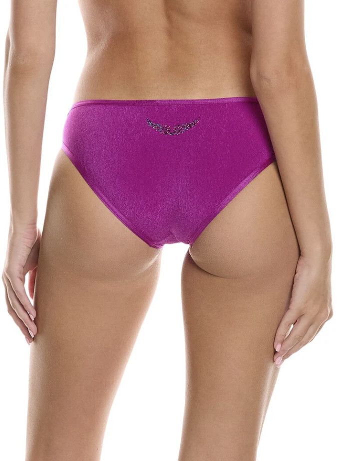 Zadig & Voltaire Zadig & Voltaire Crinkle Swim Bikini Bottom Prune ( US 10 ) Size 26" / US 2 / IT 38 - 1 Thumbnail