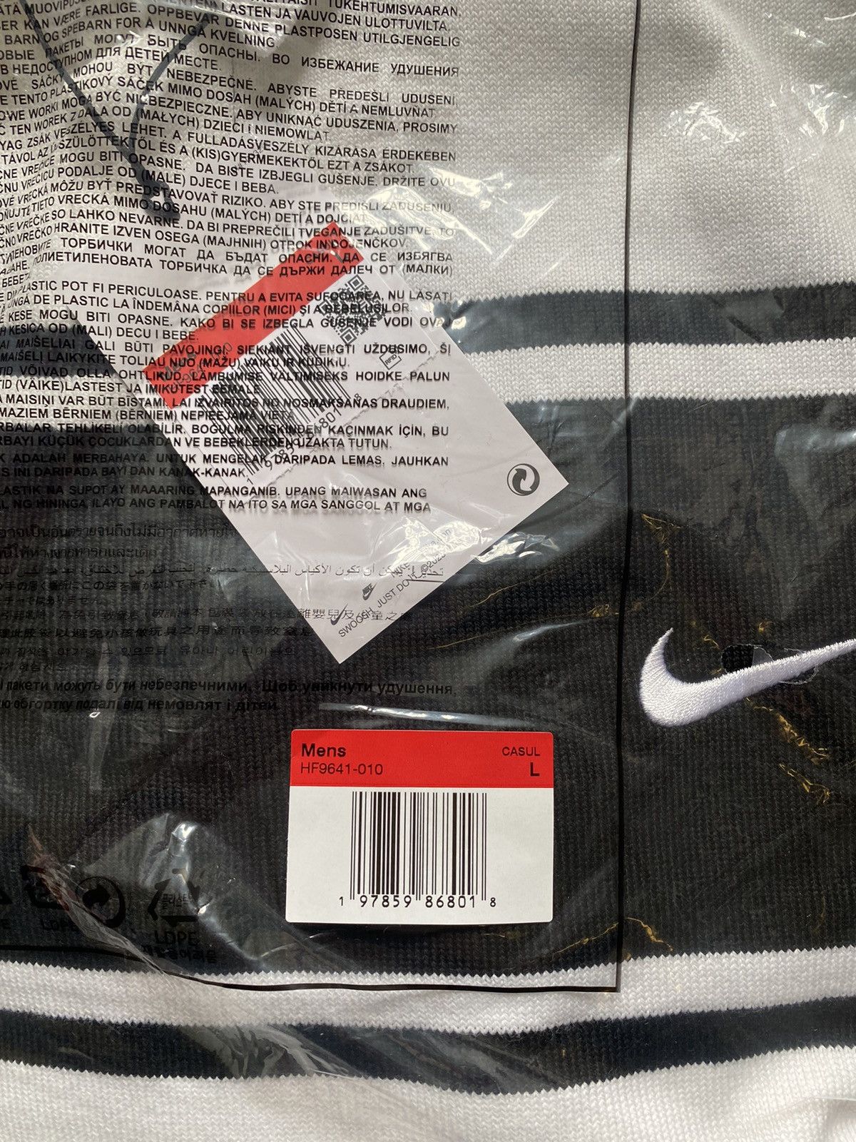 Buy Supreme Chest Stripe Rugby 'Black' - FW24KN88 BLACK | GOAT