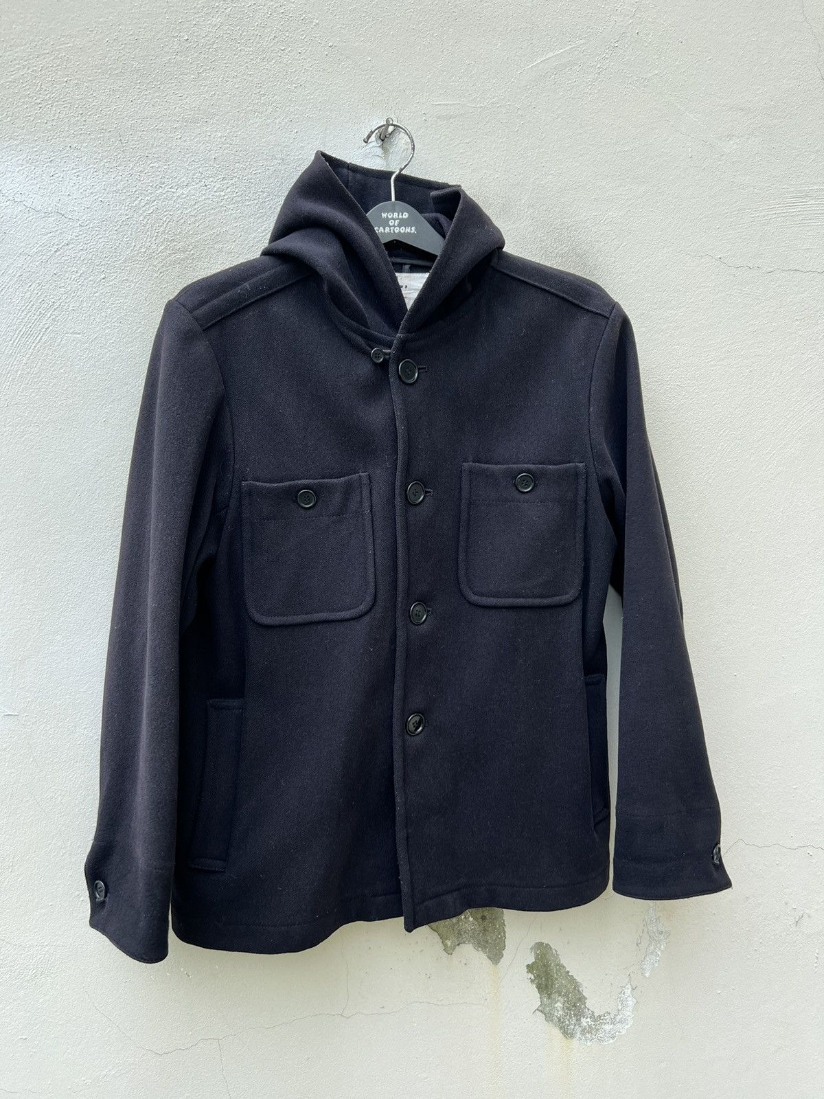 Margaret Howell Vintage Margaret Howell Black Wool Hoodie Jacket Size US L / EU 52-54 / 3 - 13 Thumbnail