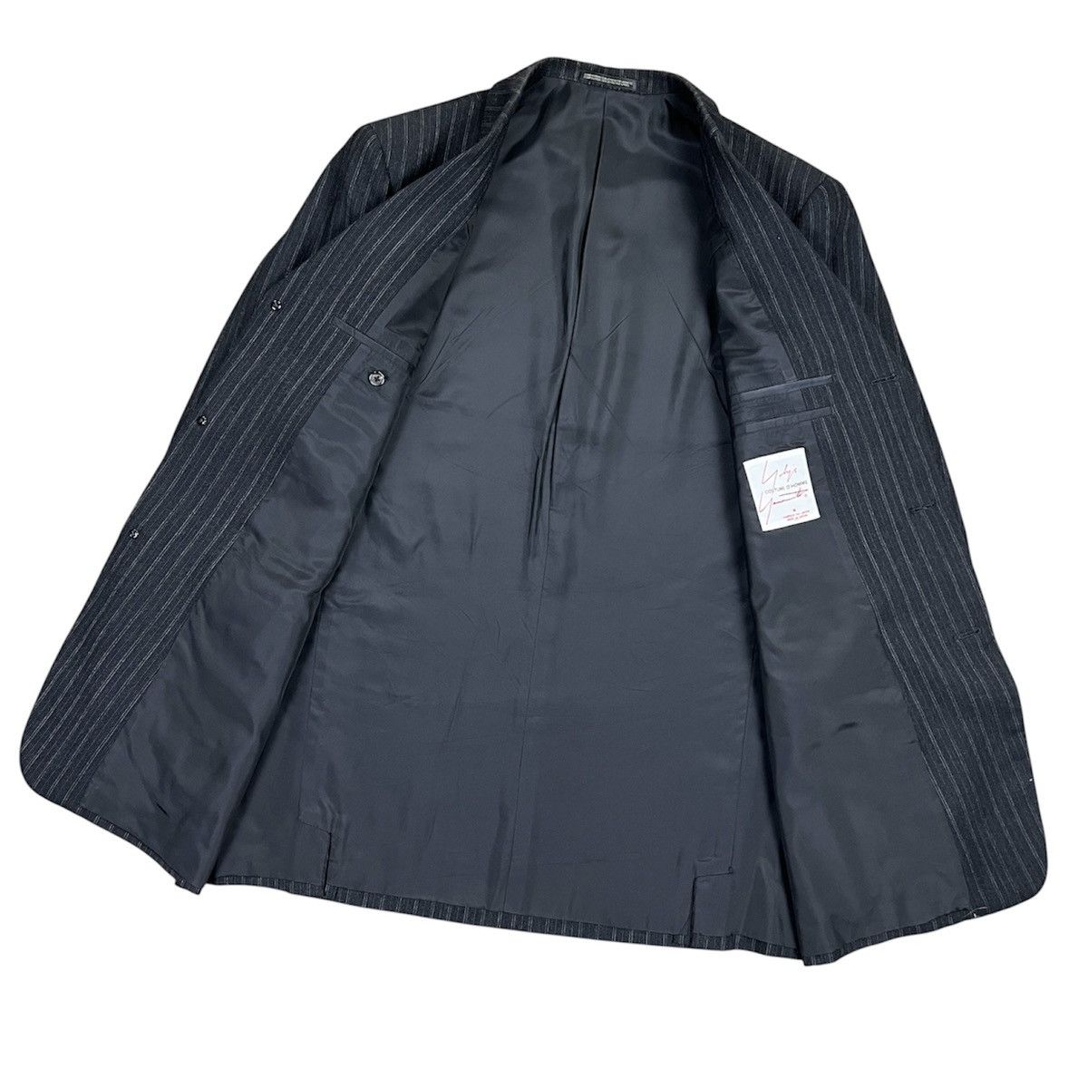 Yohji Yamamoto Yohji Yamamoto Costume D’Homme Pinstripe Wool Suit Archive Size 46R - 5 Thumbnail