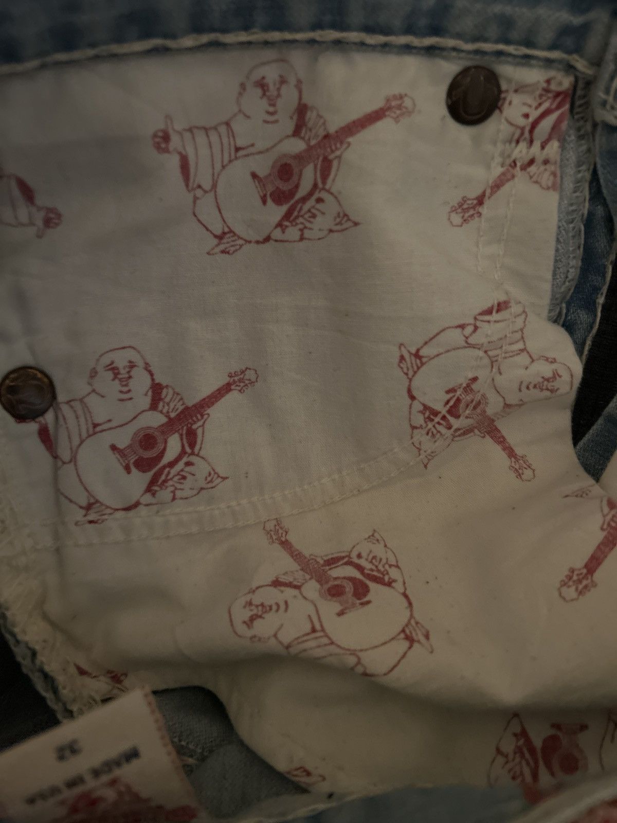 True Religion Truey Ricky Super T USA Made Natural Bleach Wash NBTZ Size US 32 / EU 48 - 8 Thumbnail