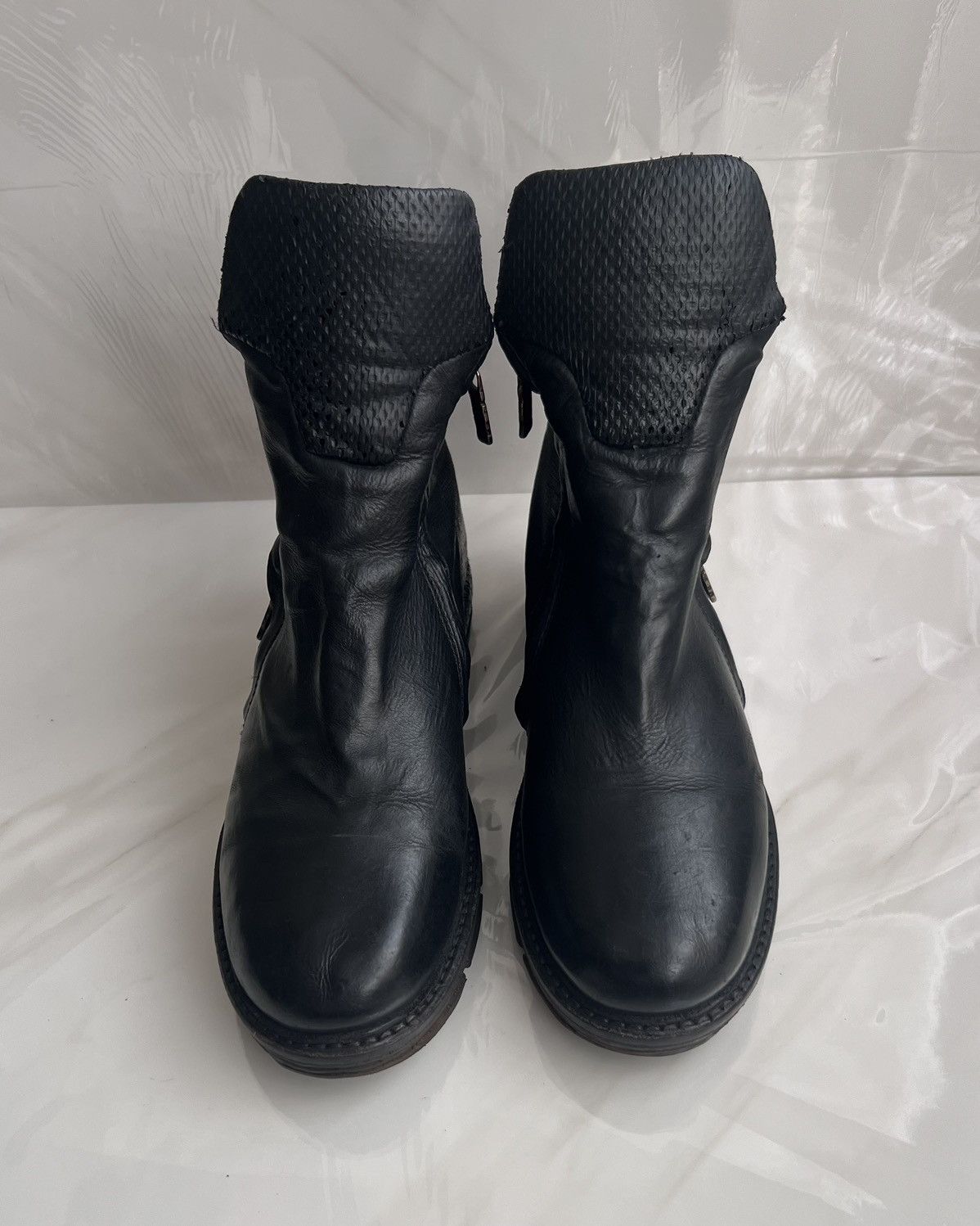 A.S.98 As 98 Airstep Zipper Boho Black Biker distressed boot Size US 8 / IT 38 - 12 Thumbnail