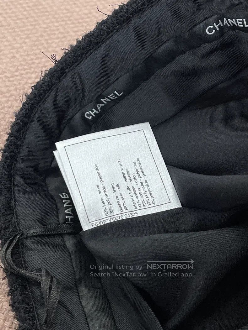 Chanel Chanel Black tweed trousers and casual trousers Size 42" / US 20 - 6 Thumbnail