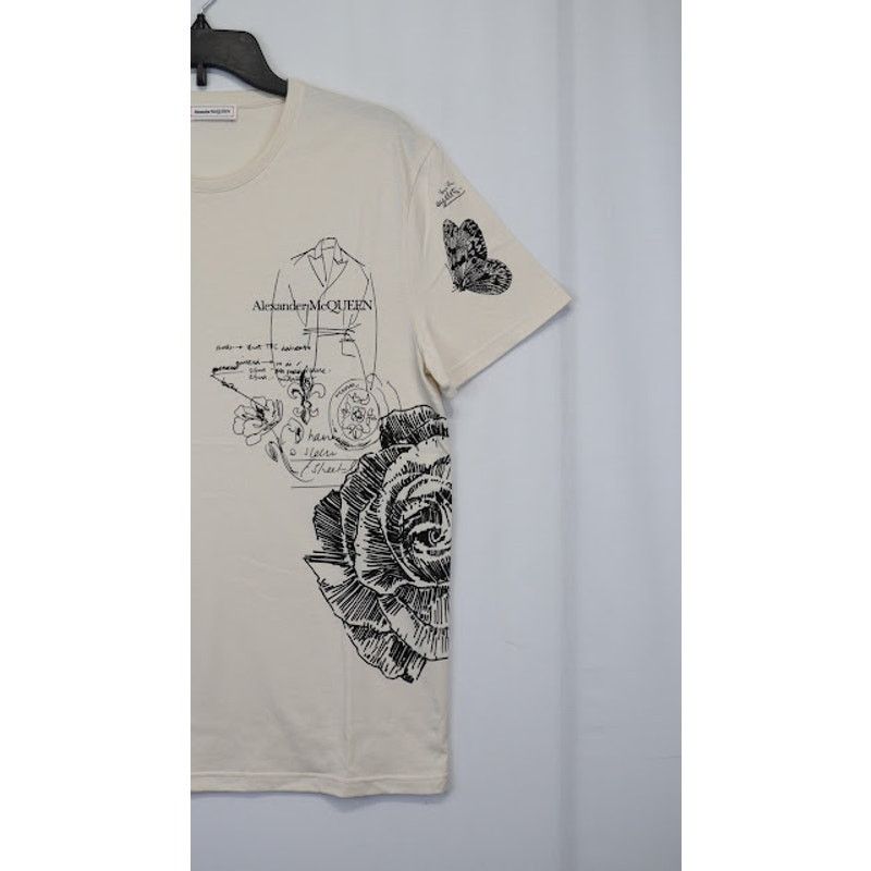 Alexander McQueen o1rshd1 / T-shirt in Beige Size US S / EU 44-46 / 1 - 2 Thumbnail