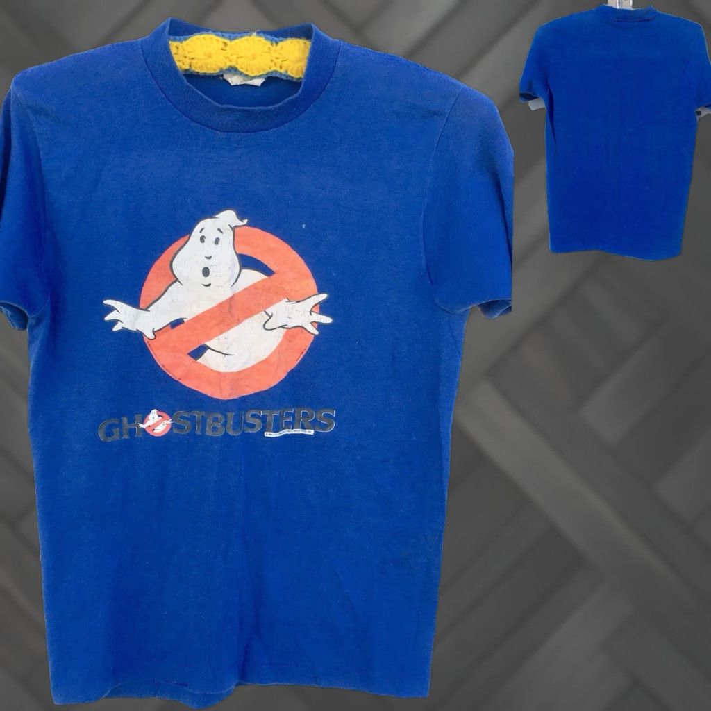 Vintage VINTAGE Ghostbusters T-Shirt Mens M Blue 1984 Bantam 80s 1980s Graphic Tee Short Sleeve Polycotton Size US M / EU 48-50 / 2 - 1 Thumbnail