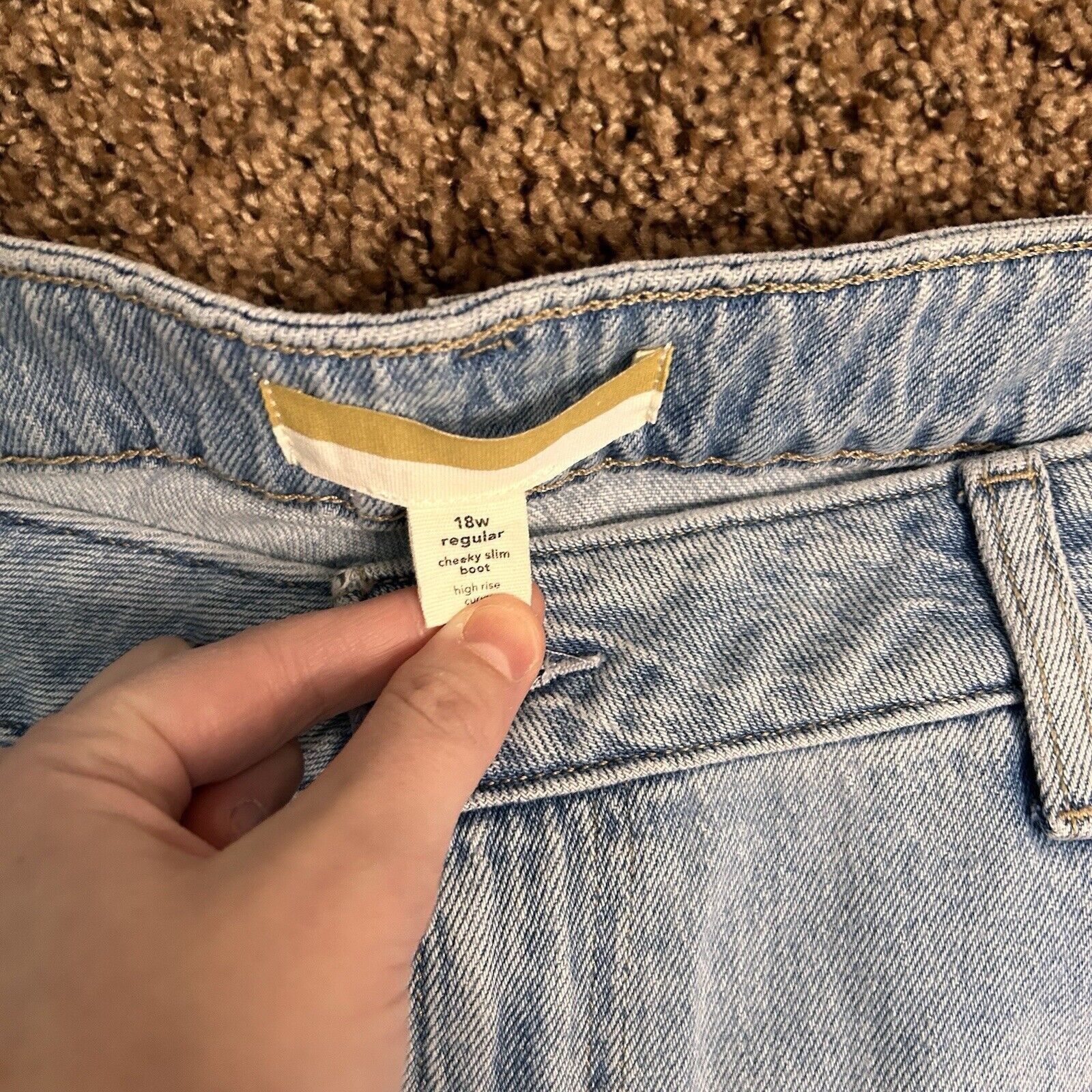 Other Goldie Blues Cheeky Slim Boot Jeans Women's 18W Blue Stretch Size 40" / US 18 - 7 Thumbnail