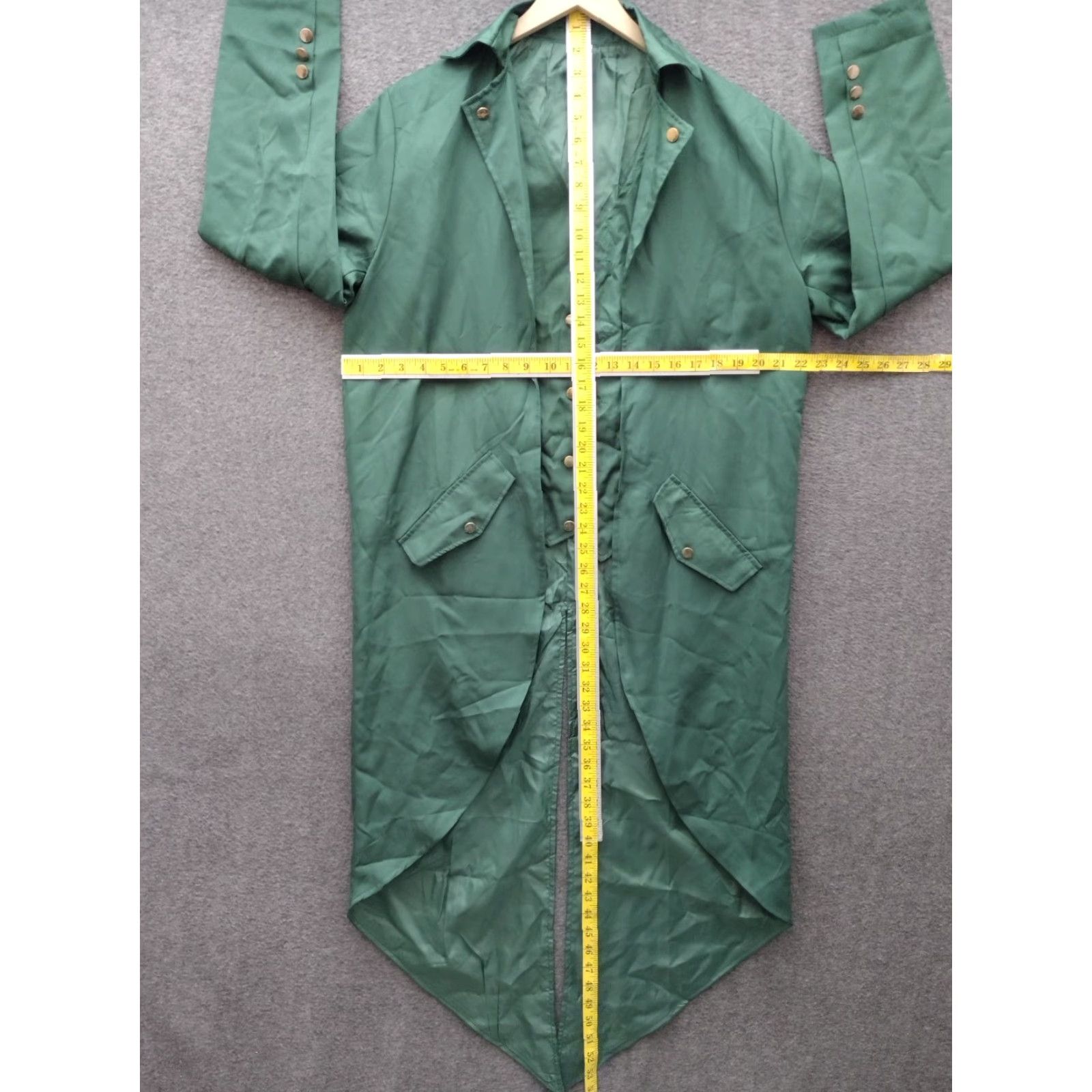 Vintage VINTAGE H&ZY Men's Steampunk Tailcoat Jacket Gothic Victorian Green M Shirt Size M / US 6-8 / IT 42-44 - 4 Thumbnail