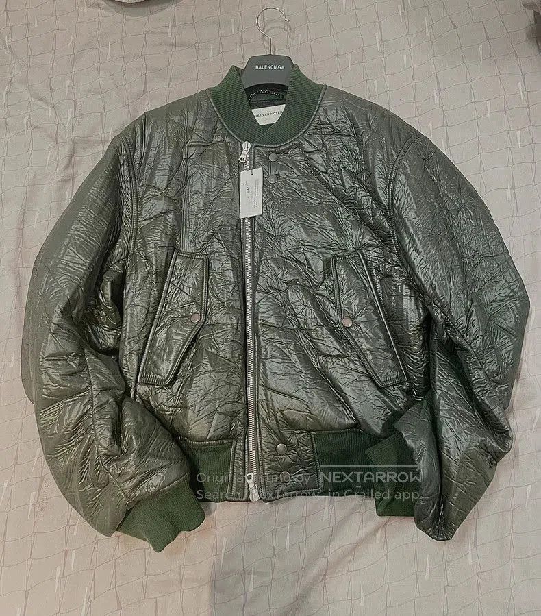 Dries Van Noten Dries Van Noten Quilted Waxed Bomber Jacket. Size US S / EU 44-46 / 1 - 1 Thumbnail