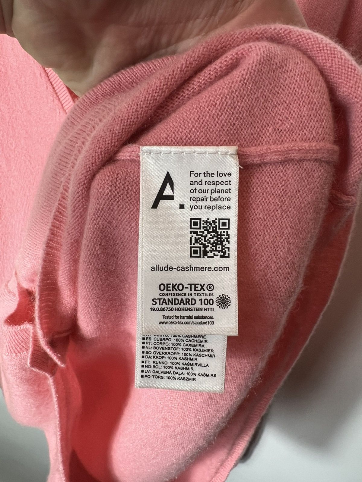 Allude Vintage luxury Allude Womens Pink Cashmere Cardigan Size Xl Size XL / US 12-14 / IT 48-50 - 6 Thumbnail