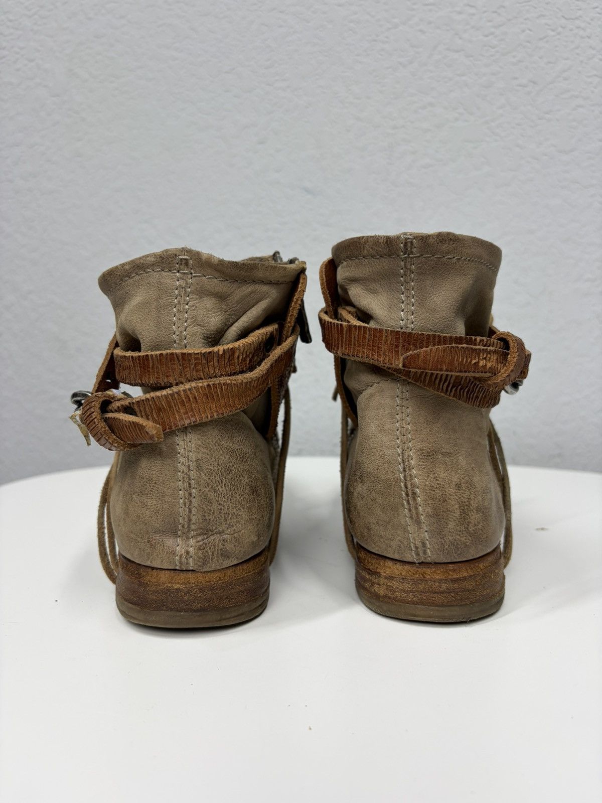If Six Was Nine Vintage Italian AS 98 Heel Airstep Leather Biker Boots Size US 9 / EU 42 - 9 Thumbnail