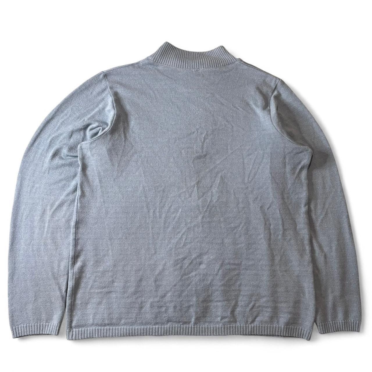 Vintage Vintage Light Blue Patterned Mockneck Knit Sweater - S Size US S / EU 44-46 / 1 - 5 Thumbnail