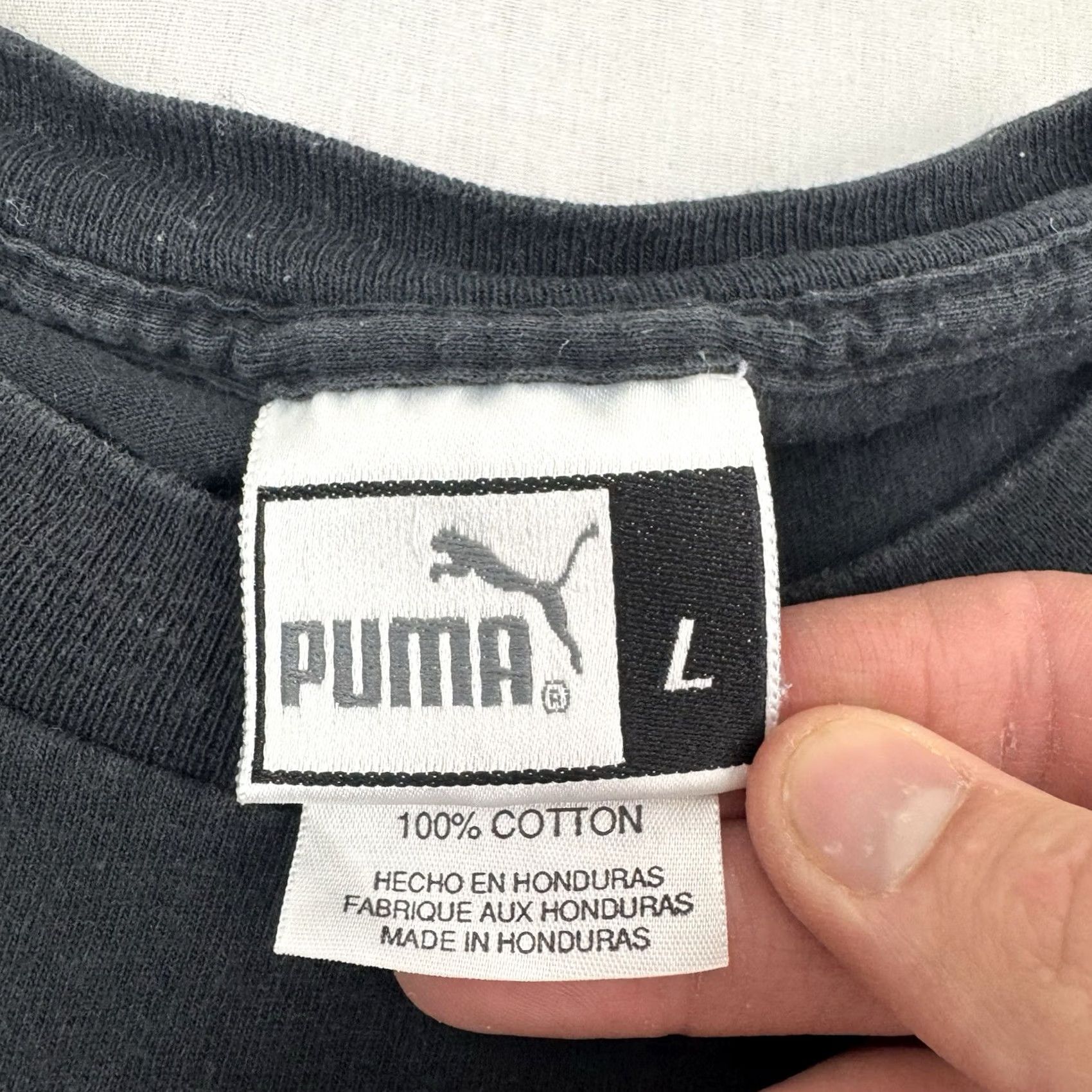 Puma VINTAGE Puma T Shirt Adult Large Athletic Sports Graphic Tee 90s Y2K Mens Black Cotton Short Sleeve Crew Neck Size US L / EU 52-54 / 3 - 6 Thumbnail