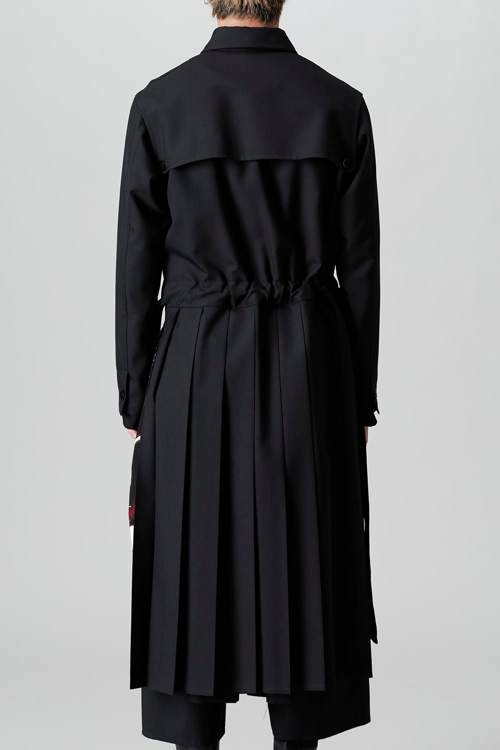 Pre-owned Groundy X Yohji Yamamoto Back Pleated Long Shirt In Black